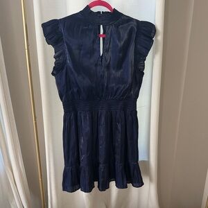 ⭐️30% off 4+ Lulu's Navy Shimmery High Neck Mini Dress